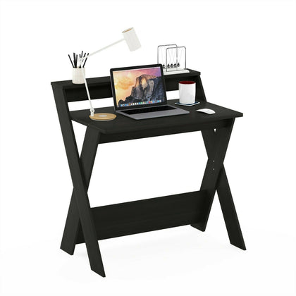 Furinno Modern Simplistic Criss-Crossed Home Office Study Desk, Espresso