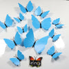 12pcs 3D Butterfly Wall Stickers Art Decals Home All Room Decorations Decor Kids
