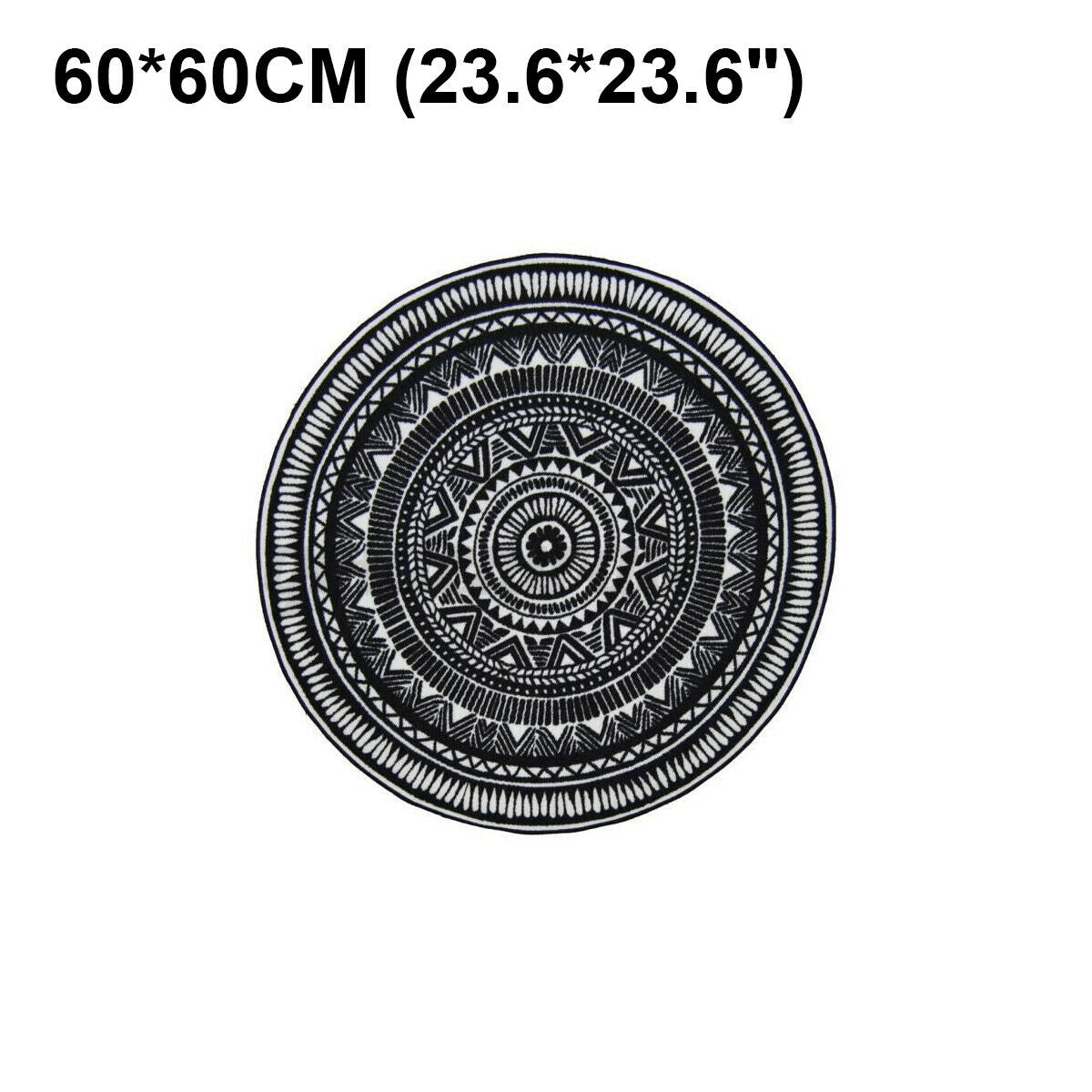 4 Sizes Round Non-slip Carpet Outdoor Floor Rug Mat Pads Geometric Acrylic