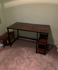 Modern Small Computer Desk Writing Office Metal Rustic Dressing Table Shelves
