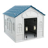 Large Plastic Dog Kennel Hutch Pet House Shelter With Metal Door Indoor Outdoor