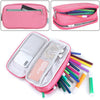 Student Pen Pencil Bag Case Canvas Zip Cosmetic Large Capacity for Boys Girls UK