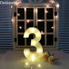 A-Z LED Large Letter 0-9 Number Night Light Sign UP Birthday Party Wedding Decor