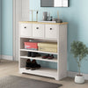 SHOES STORAGE RACK SHELF SIDE CABINET ORGANIZER WITH 3 DRAWERS HALLWAY FURNITURE