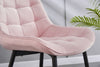 Set of 2 Dining Chair Velvet Soft Padded Seat and Backrest Metal Legs Kitchen Uk