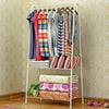 Heavy Duty Metal Clothes Storage Rack Coat Hanging Rail Shoe Stand Garment Shelf