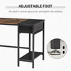 Modern Black Writing Desk Drawer Metal Office Computer PC Laptop Table Storage