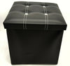 storage box Foldable ottoman heavy duty faux leather Pouffe foot stool toy box