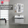 White Bathroom Wall Cabinet Storage Cupboard Shelf with Mirrored Single Door UK