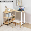 L-shaped Mobile 360° Rotating Corner Computer Desk Laptop Computer PC Desk Home