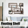 Large Retro Wall Floating Shelf Wood Bookcase Storage Display Rack Shelving Unit