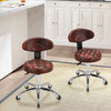 2x PU Leather Padded Barber Stools Rolling Swivel Salon Spa Hairdresser Chair