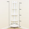 White 5 Tier Tall Corner Shelf/Shelving Unit Display Stand Home Bathroom/Lounge