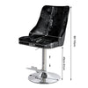 Crushed Velvet Swivel Bar Stool Button Back Upholstered Gas Lift Kitchen Chair