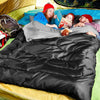 Waterproof Double Sleeping Bag Outdoor Camping Single Convertible W/ Pillows&Bag