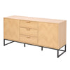 Wooden Sideboard Cabinet Cupboard Unit Storage Furniture With 3 Drawers 2 Doors