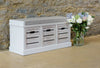 3 Drawer Wooden Crate Bench Slatted Seating Hallway Bedroom Storage