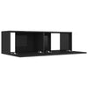 TV Stand Chipboard Storage Furniture High Gloss Black