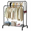 Heavy Metal Double Clothes Rail Hanging Rack Garment Display Stand Storage Shelf