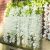 Artificial Hanging Wisteria Ivy Fake Silk Flower Vine Home Wedding Garden Decor