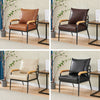 Faux Leather Sofa Armchairs Couches Industial Black Brown Living Room 1 Seater