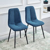 Set of 2 Velvet Dining Chairs High Back Padded Seat Dinning Room Home Office UK