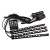 4x RGB LED 8Color Under Car Tube Strip Underglow Neon Light Wireless Remote 12V (4in1 Car Light+Remote)