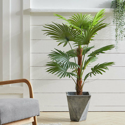 120cm Artificial Palm Tree Realistic Fake Indoor Outdoor Plant Home Office Decor