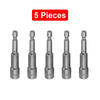 5Pcs 8 mm Magnetic Tech Screw Driver Tek Bit Drill Nut Setter Roofing Cladding