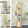 Coat Stand Coat Hat Jacket Umbrella Floor Standing Rack Clothes Hanger & 8 Hooks