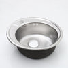 Modern Kitchen Sink Round Stainless Steel Single Bowl With Waste Plumbing Kit