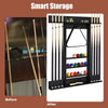 Billiards Pool Cue Rack Wall Mounted Billiard Stick Holder Made of Solid Pine