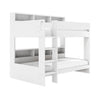 White Bunk Bed with Storage Shelves - Aire AIR001
