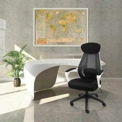 Executive Office Task Chair Computer Desk Adjustable Mesh Recliner w/Padded Arms