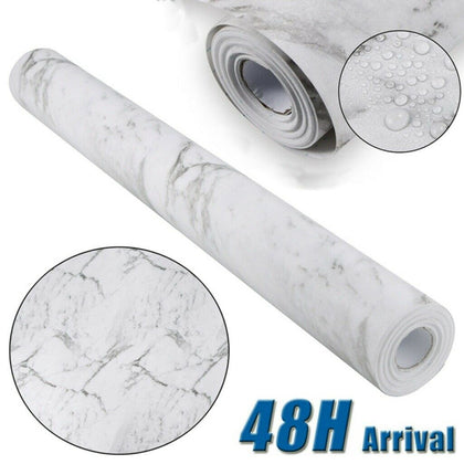10m Self adhesive Marble Vinyl Film Wall Sticker Kitchen Furniture Wrapping Film