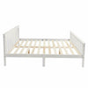 Stylish Double 4ft6 Wooden Bed Frame in White Strong Solid Bedstead Slat Bedroom