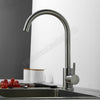 Modern Chrome Kitchen Sink Mixer Taps Faucet Swivel Spout Single Lever Tap Mono