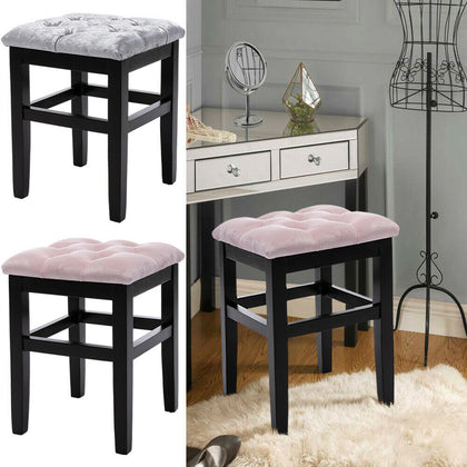 Soft Velvet Makeup Dressing Table Chairs Bedroom Padded Seat Vanity Stools Chair