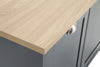 Blue Oak Top Shoe Storage Cabinet 2 Door Cupboard Two Tone Hallway Unit