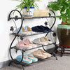 4 Tier Iron Shoe Rack Living Room Hallway Footwear Storage Shelf Organiser Unit