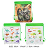 12PCS Personalised Custom Dinosaur Boys Girls Drawstring PE Swimming School Bag
