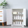 Bathroom Shelf Cabinet Cupboard White Wooden Free Standing Bedroom Storage Unit