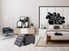 Footstool Ottoman with Lift Up Storage Box Pouffe Folding Linen Padded Footrest