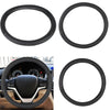 Car Steering Wheel Cover Protector Glove Universal Black Pu Perforated Leather