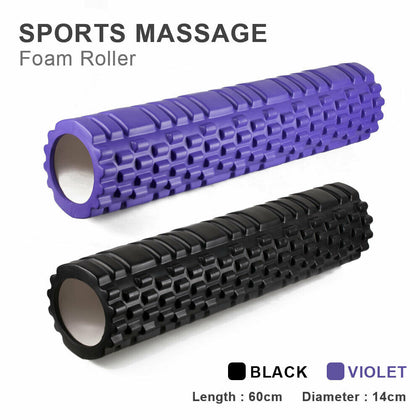 60CM Foam EVA Roller for Deep Tissue Massage Grid Muscle Trigger Point Muscles