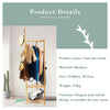 Garment Clothes Rail Coat Stand Hat Umbrella Floor Standing Wooden Hanger Rack