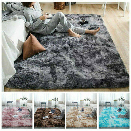 Fluffy Rugs Anti-Slip Large SHAGGY RUG Super Soft Mat Living Room Floor Bedroom