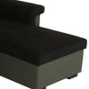 NEW Corner Sofa Bed with Storage, Black Fabric + Grey Leather. Very COMFORTABLE!
