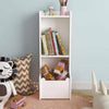 2 Tier Corner White Bookshelf Kids Cabinet Tall Bookcase Book Shelf Unit Display