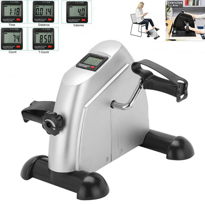 Folding Pedal Exerciser Mini Arm Leg LCD Exercise Bike Foot Hand Cycle Home UK